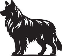 Dog Silhouette isolated on a white background Minimalist dog vector shape
