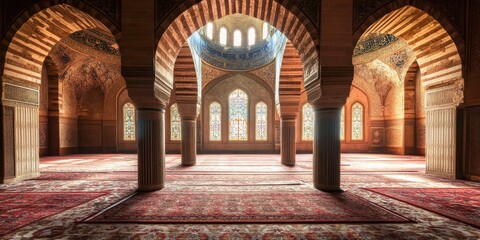 Obraz premium mosque interior with ornate designs 