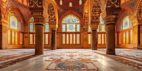 Obraz premium mosque with intricate mosaics 