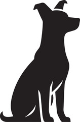 Dog Silhouette isolated on a white background Minimalist dog vector shape