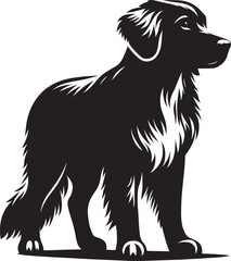 Dog Silhouette isolated on a white background Minimalist dog vector shape