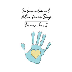 line art of International Volunteer Day good for International Volunteer Day celebrate. line art.