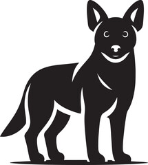 Dog Silhouette isolated on a white background Minimalist dog vector shape