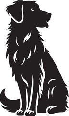 Dog Silhouette isolated on a white background Minimalist dog vector shape