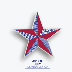 Creative star for American Independence Day celebration.
