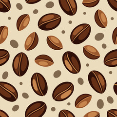 Hot coffee drink abstract geometric pattern. Geometrical shape composition, retro vector background or corporate identity abstract pattern with coffee bean, leaf, turkish jezve, takeaway paper cup