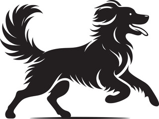 Dog Silhouette isolated on a white background Minimalist dog vector shape