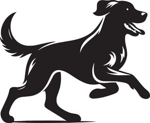 Dog Silhouette isolated on a white background Minimalist dog vector shape