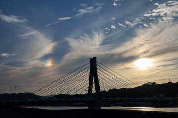 橋と彩雲