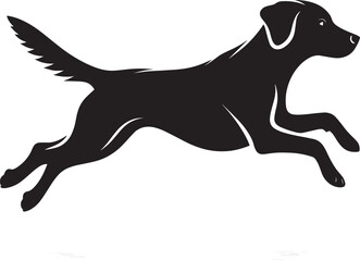 Dog Silhouette isolated on a white background Minimalist dog vector shape