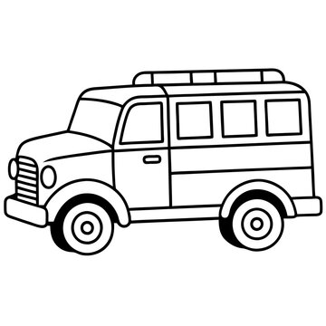 recommend clip art: fire truck outline coloring book page line art drawing
