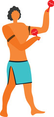 Faceless Man Character Playing Maracas in Standing Pose.