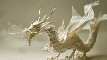 Fototapeta premium Japanese oragami creature
