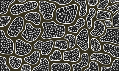 Abstract Hand Drawing Geometric Shapes Dots Pattern Isolated Background