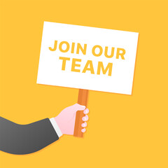 Join our team icon. Flat style. Vector icon.