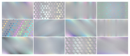 Hologram Pattern Background Collection Set