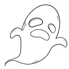 Cute Halloween doodles hand drawn decoration element,PNG file no background 