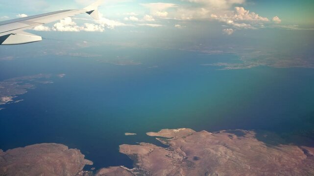 Aerial footage of Chios Greek and Oinousses island