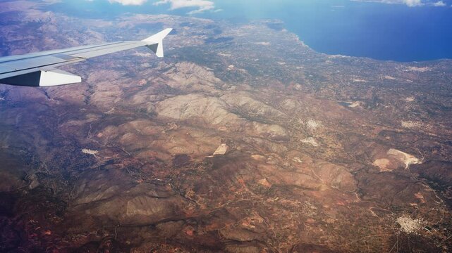 Aerial footage of Chios Greek island