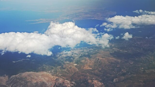 Aerial footage of Chios Greek island