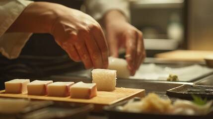 Sushi making japanese