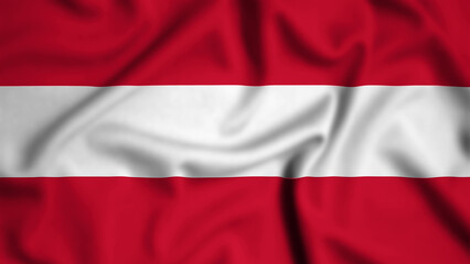 Obraz premium Austria flag waving in the wind background illustration, silk