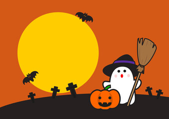 おばけとかぼちゃコピースペース2