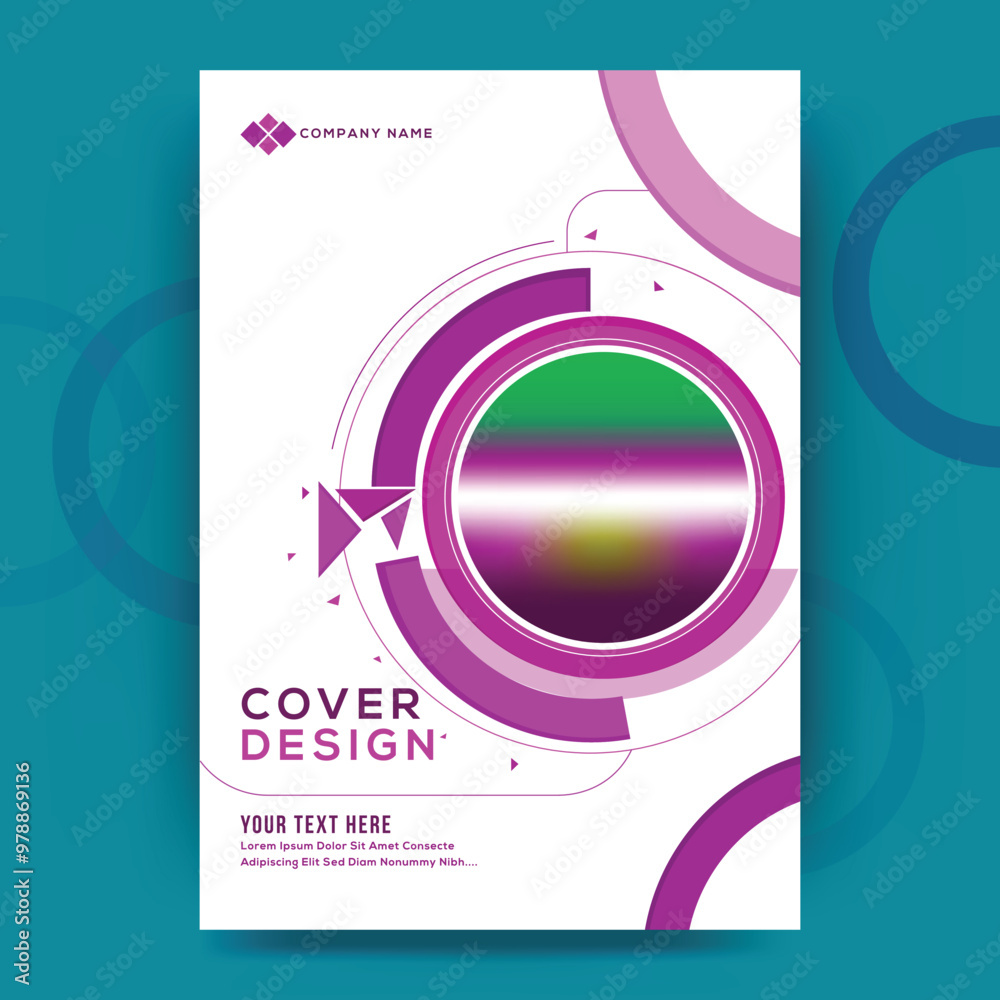 Canvas Prints Business cover design or professional template layout with space for your image.