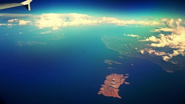 Aerial footage of Halki - Greek island