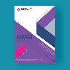 Fototapeta premium Advertising cover design or business layout with abstract elements.