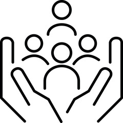 People group Outline, Logo Community simple Design