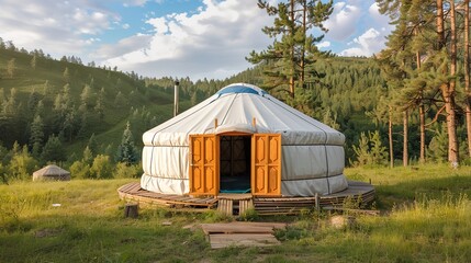 mongolion yurt wallpaper