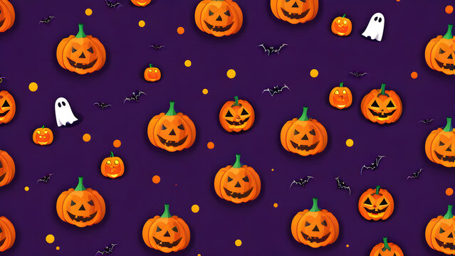 Cute Halloween background, unique Halloween wallpaper, Halloween day concept illustration, ai generated