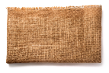 rectangle burlap fabric isolated 