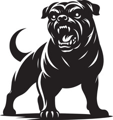 Cool Dog Silhouette isolated on a white background Minimalist dog vector shape