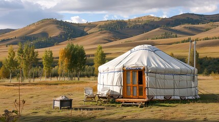 mongolion yurt wallpaper