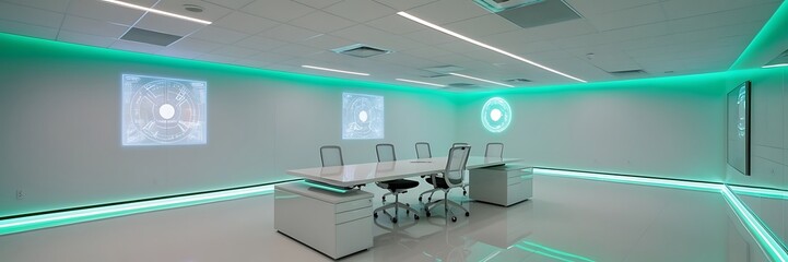 Modern empty open plan office interior,  ideas for business presentation background, wallpaper and backdrop ideas