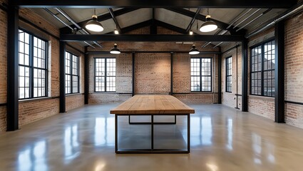 Modern Office Elegance: Long Corridor with Defocused Room Backgrounds, Creating Dynamic Visuals for Business Presentations, Wallpapers, and Backdrops in Corporate Spaces