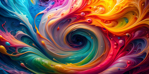Colorful swirling liquid paint creating an abstract background, vibrant, colorful, paint, liquid, abstract, background
