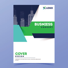 Cover page or brochure template layout for business concept.