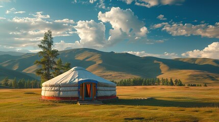 mongolion yurt wallpaper