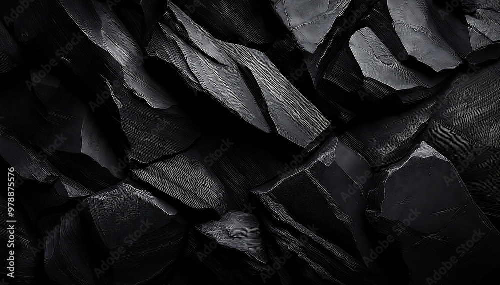 Poster black abstract background with dark rock texture, ideal for web banners or designs requ_1(34)