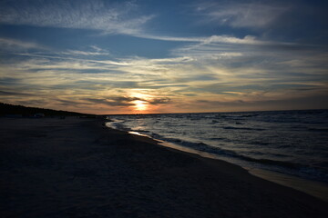 Baltic Sea beach in Jantar September 2024