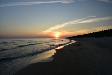 Baltic Sea beach in Jantar September 2024