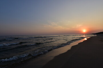 Baltic Sea beach in Jantar September 2024