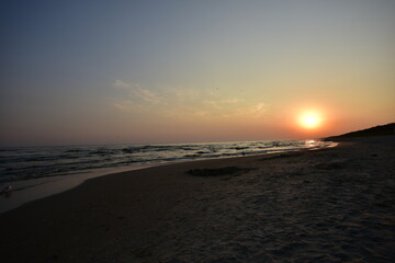 Baltic Sea beach in Jantar September 2024