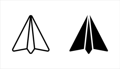 Set of airplane paper Line Icons, vector illustration on white background