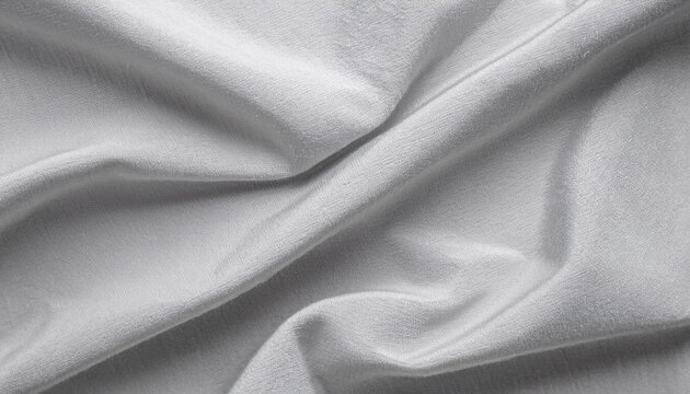 fond de texture d'un drap&eacute; de tissu luxueux de soie blanche, voilage, rideau satin&eacute;