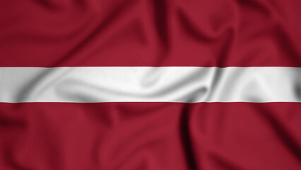 Latvia flag waving in the wind background illustration, silk