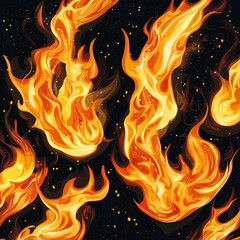 Blaze fire flame element illustration background material 